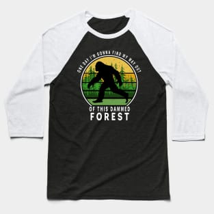 Bigfoot Forest Baseball T-Shirt